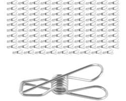 Dailygoody - Metaal Klemmen - 100 stuks Kleding- en Documentenklemmen - Duurzaam en multifunctioneel - Perfect voor kantoor - Kantooraccessoires - Ste...