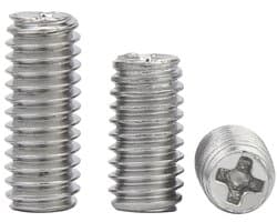 Dailygoods- Madenschroeven M3x4mm - 100 Stuks - Roestvrij Staal - Pinschroeven - Schroefdraadpennen - Schroefdraadgat