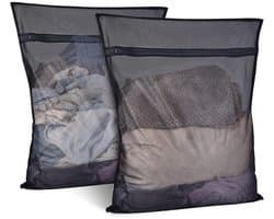Dailygoods- Waszak Groot 60 x 80 cm - Waszakken voor Wasgoed - Waszak met Rits - Waszak Schoenen - Waszak voor Beha - Duurzaam Polyester - Wasnet