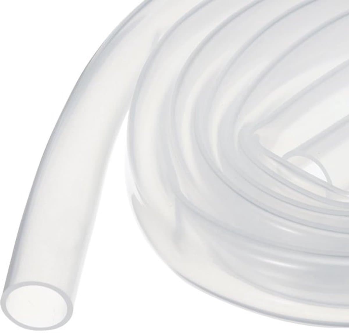 1 m (3 ft) siliconen slang 16 mm binnendiameter 20 mm buitendiameter transparante industriële kunststof slang van zuivere siliconen voor pompheveling, afvoer, irrigatie, brouwen, 5/8" x 3/4" — afbeelding 1