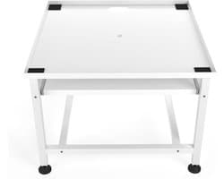 Wasmachine verhoger - Opbouwmeubel XL - Ergonomisch wassen - Inclusief wandbeugels - 63x63x45 cm - Wit