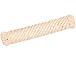 Katoenen Waslijn - Droog Touw - Buiten Ophangen - Natuurlijk Materiaal Sterk - 7/32 Inch 100 Voet - Wit