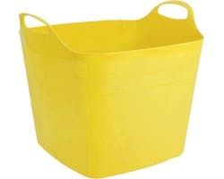 Flexibele kuip - 40L - kunststof - geel - emmer - wasmand