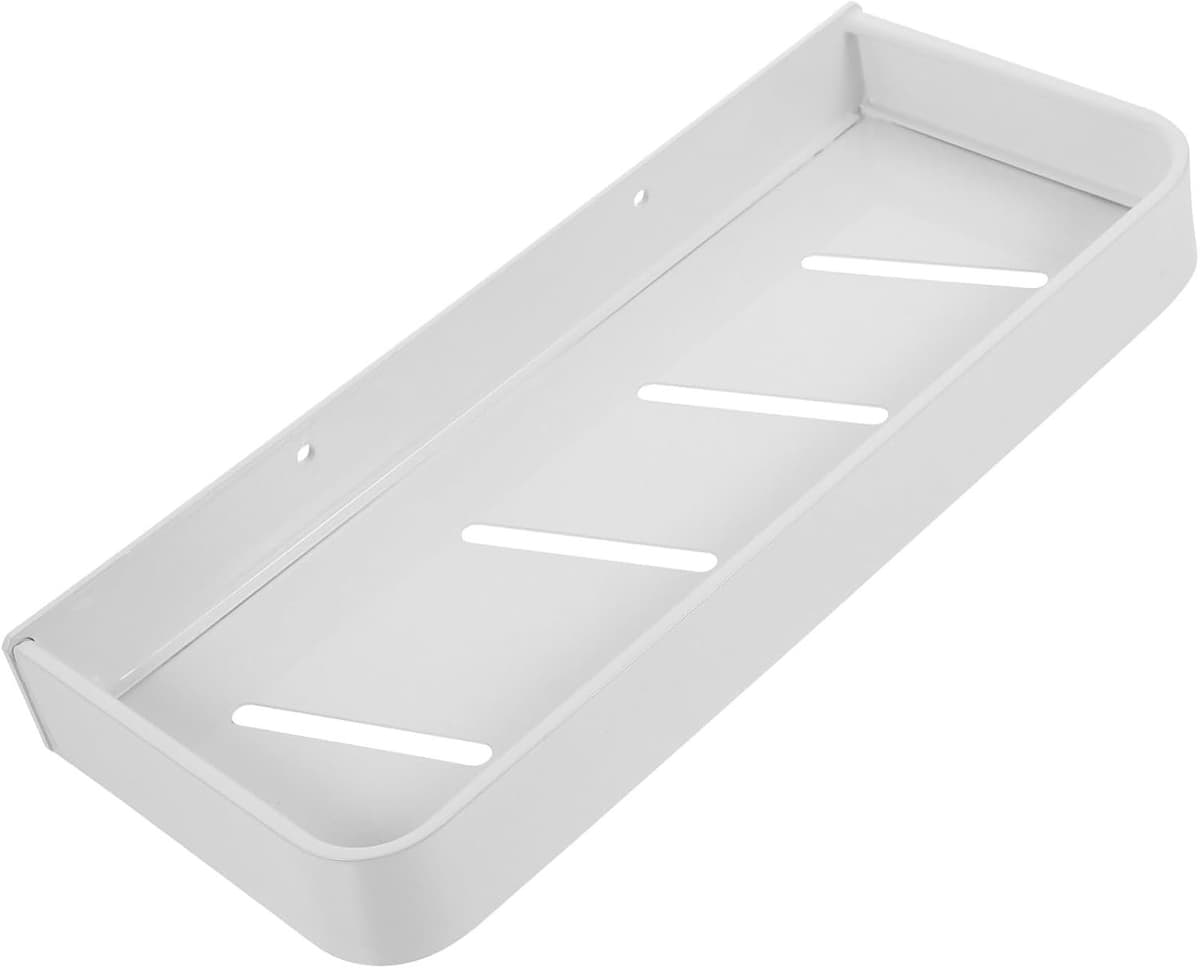 1set Wandrek Voor Keuken Badkamer Plakbare Opslagplank Zonder Boren Ruimtebesparende Organizer Voor Badkamer Keuken Elegante Wandmontage Met Grote Capaciteit — afbeelding 1