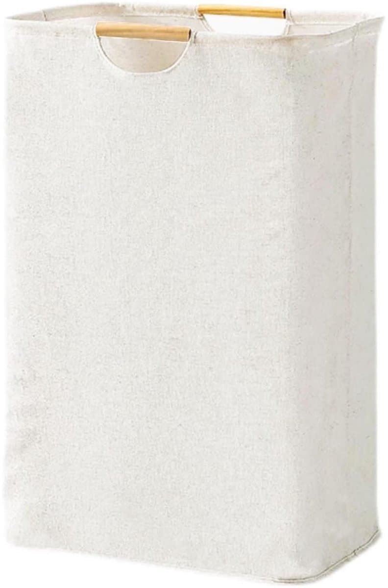 STILVORA Wasmanden - Stoffen Wasmand Wasmand Laundry Basket Opvouwbare Wasmand Met Hengsel Grote Wasmand Voor Badkamer / Slaapkamer, Oxford-Stof, Wit — afbeelding 1