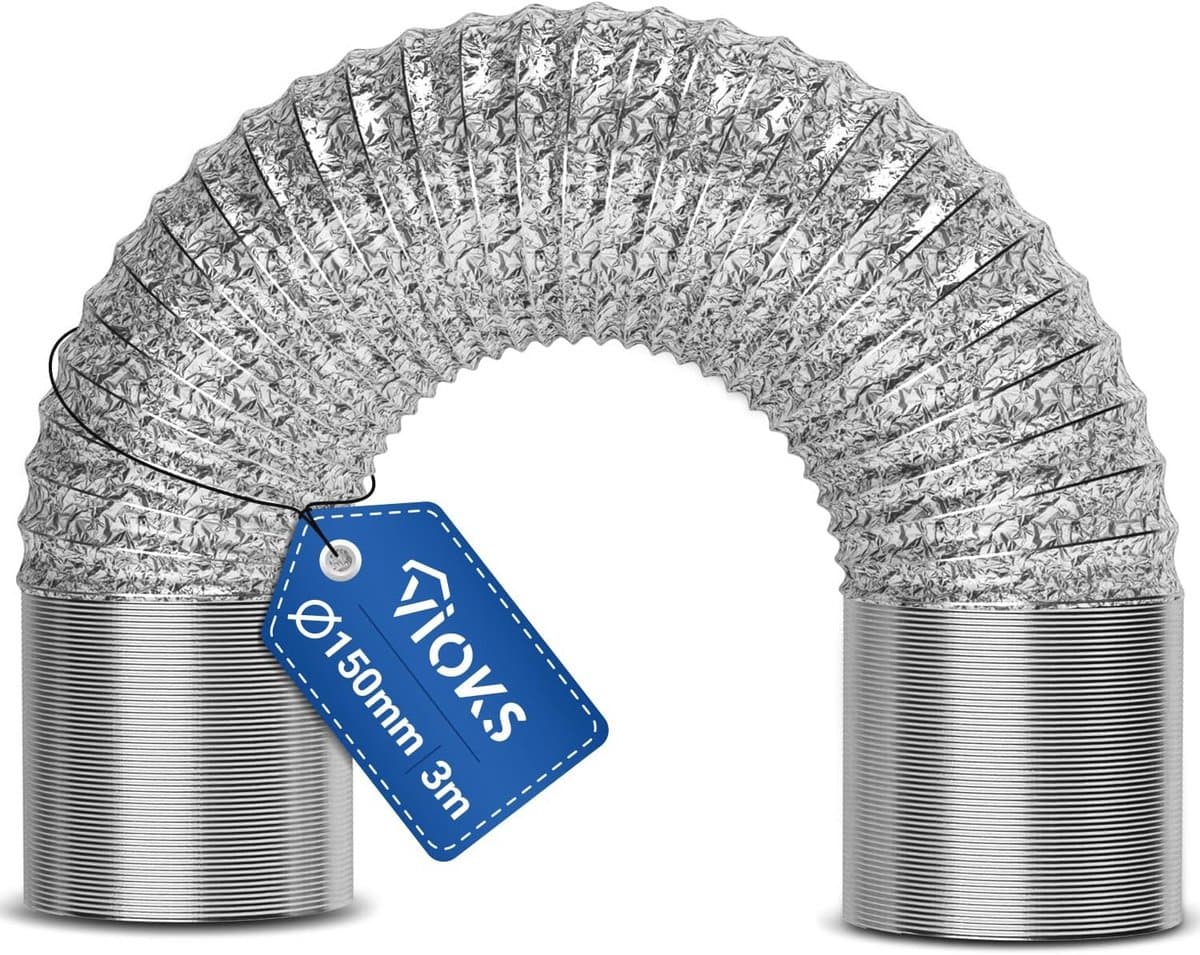 3 m Afvoerslang 125 mm Flexibele Buis voor Luchtgeleidingssystemen - Airconditioningslang en Reserveslang voor Droger en Afzuigkap — afbeelding 1