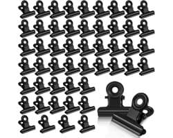 Kleine Bulldog Clips Zwart Metaal (50 stuks) - Sterke Briefklemmen