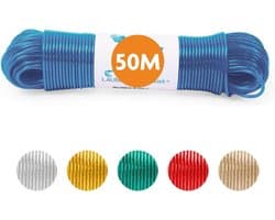 Waslijn 50 meter met stalen kern - Extra sterk en lang voor al jouw wasbehoeften