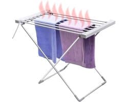 Elektrisch Droogrek Inklapbaar - Droogtoren met Verwarming - Verwarmd Drogen - Wasrek - 94 x 74 x 50 cm