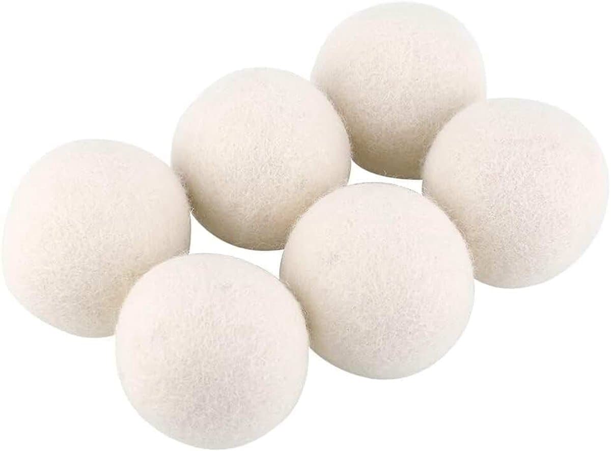 6 stuks drogerballen diameter 5 cm, natuurlijke wasverzachter, herbruikbaar — afbeelding 1