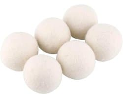 6 stuks drogerballen diameter 5 cm, natuurlijke wasverzachter, herbruikbaar