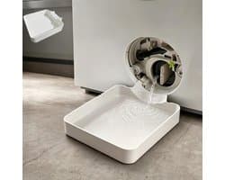 Afvoerbak voor wasmachine - 17,8 ×17,8cm - 3D-geprinte waterdichte bak - Lekbak wasmachine - Wateropvang - Afvoer - Wasmachine Wateropvangbak - Opvangbak tegen lekkage - universele opvangbak voor filterreiniging