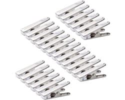 Thijox - 80 Stuks Roestvrij Stalen Wasknijpers met Zachte Grijperpad - Duurzame Kledingclips voor Handdoeken, Sokjes, Ondergoed en Kleding - Perfect v
