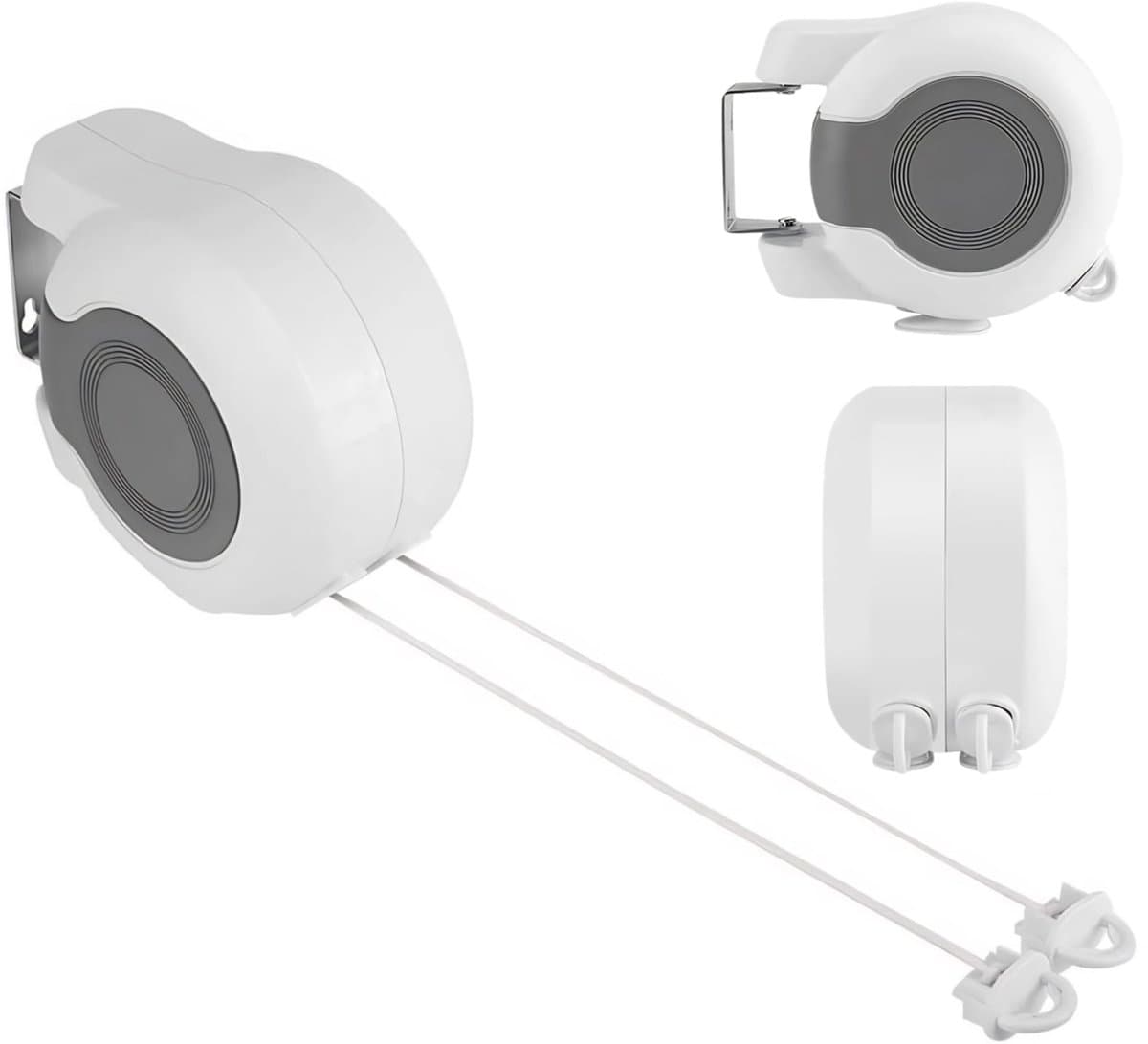 Dailygoods- Wasrek Uittrekbaar 26 m - Waslijn Uittrekbaar - Ruimtebesparend - Duurzaam - Compact - Eenvoudig te installeren — afbeelding 1