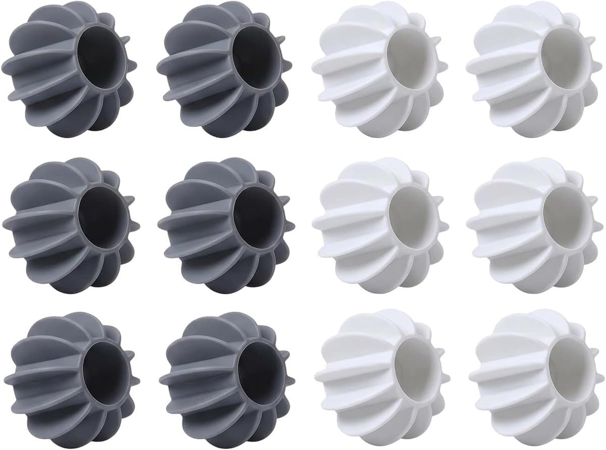 Droger en wasmachine ballen 12 stuks - herbruikbaar - kreukvrij en zacht - optimale luchtcirculatie - ShopVlot — afbeelding 1