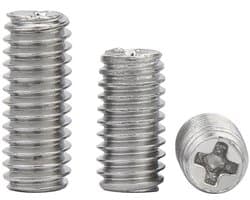 Madenschroeven M3x4mm - 100 Stuks - Roestvrij Staal - Pinschroeven - Schroefdraadpennen - Schroefdraadgat