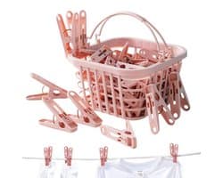 Wasknijpers - Kleine clips - Was ophangen - Winddicht ontwerp - 30 stuks - Roze