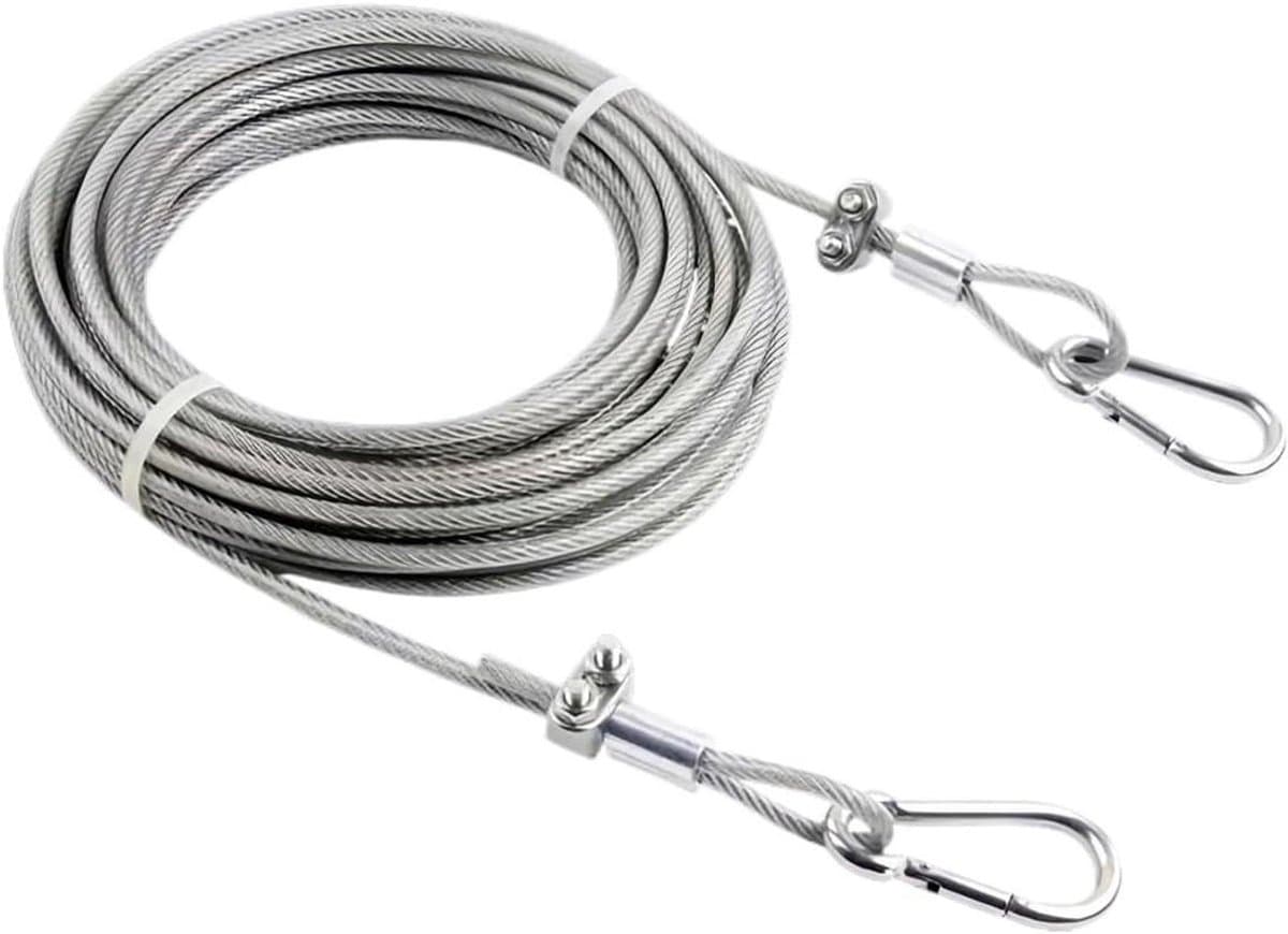 Roestvrijstalen Waslijn - Droogrek Kabel - Kleding Drogen - Zelfspannend Mechanisme - 5 meter - Zilver — afbeelding 1