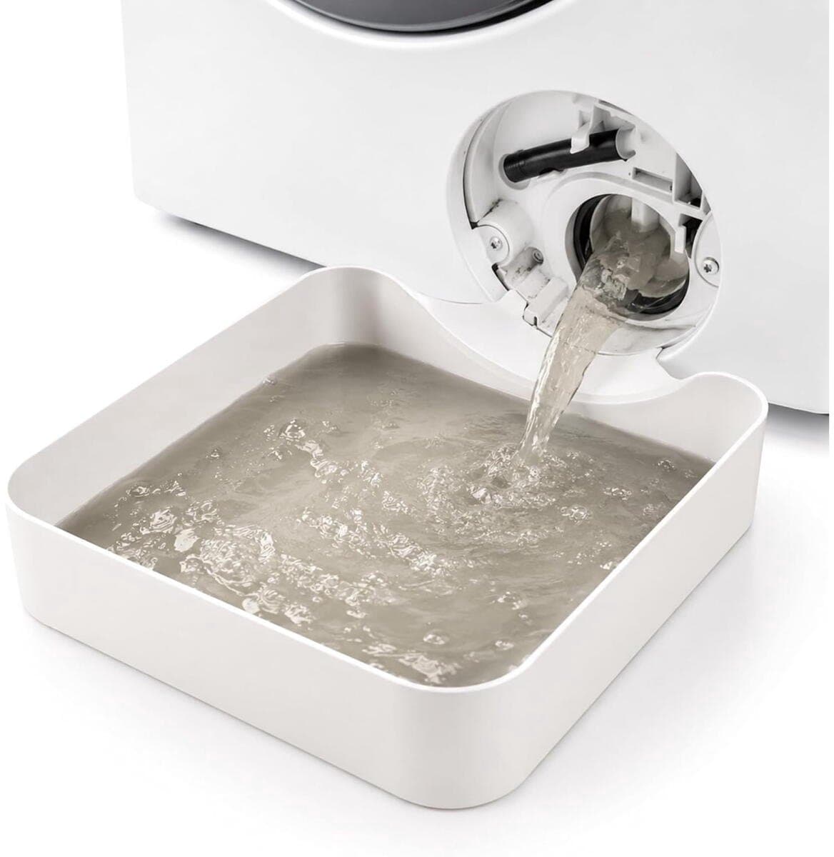 Lekbak wasmachine - 17,8 ×17,8cm - Lekbak voor Wasmachine en Vaatwasser - Vloerbescherming tegen waterschade - Gemakkelijk afspoelen en afvegen - universele - Eenvoudige installatie zonder gereedschap - wateropvangbak voor kelder, woning, camper — afbeelding 1