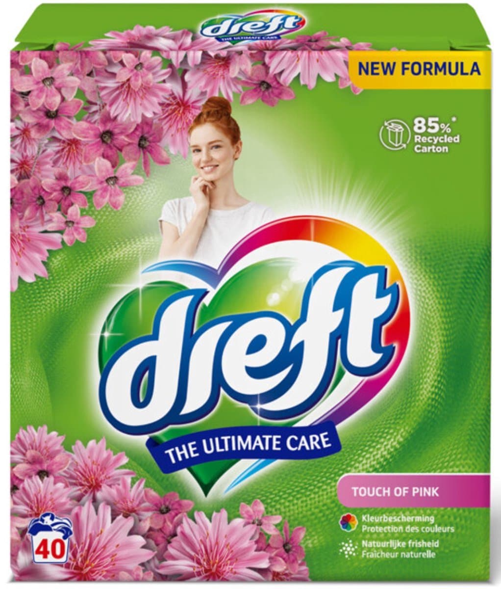 Dreft Poeder Wasmiddel Touch Pink 40 wasbeurten - 2,6 kg — afbeelding 1