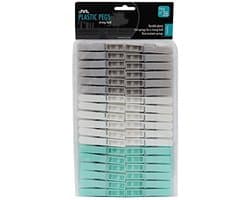 Roestbestendige Wasknijpers, Verpakking van 36, Aqua