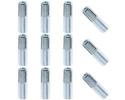 12 Stuks 3/8 Inch Gekartelde Drop-in Ankers van Premium Verzinkt Koolstofstaal voor Beton