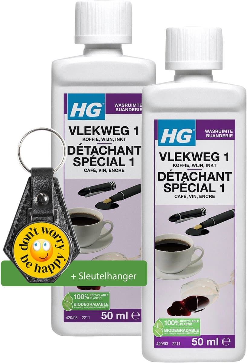 Hg Vlekweg Nr1 - Koffie - Wijn - Inkt - Inclusief sleutelhanger — afbeelding 1