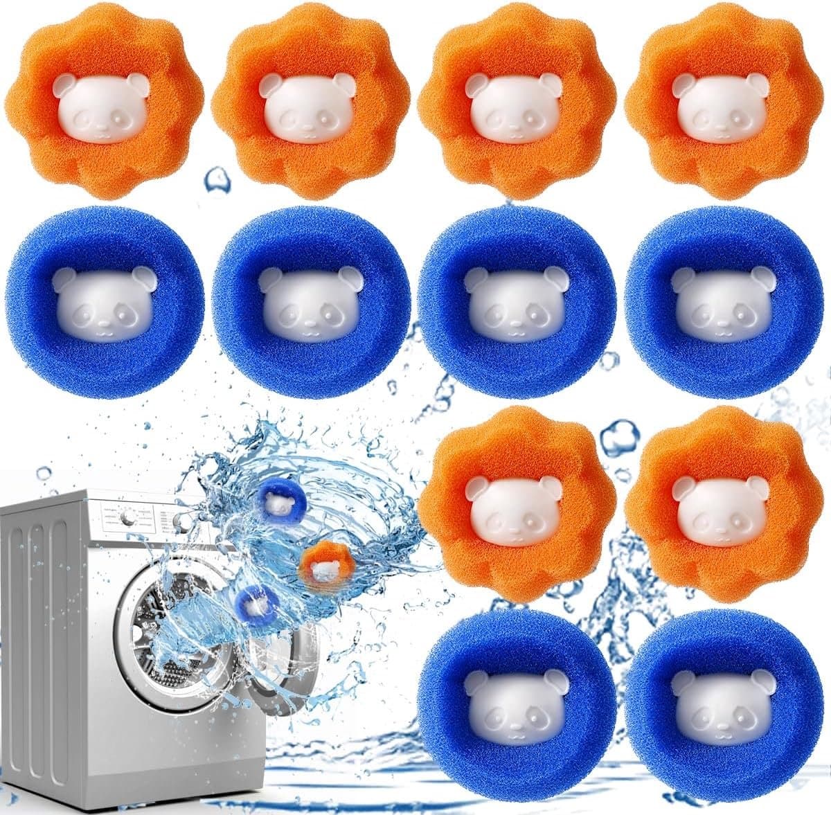 12 ballen voor wasmachine - ballen voor ontharing - PON voor wasgoed voor huisdieren - ballen voor wasmachine en droger - geschikt voor wasmachines — afbeelding 1