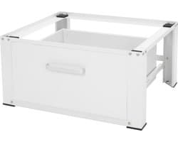 Wasmachine verhoger, Wasmachine Onderstel 63x54x31 cm met lade in wit ML design