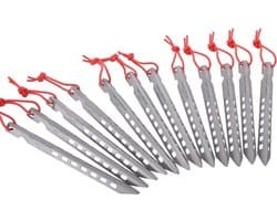 Ultralichte Tent Nagels - Campingtent Stakes voor buiten - Draagbare Haringen Tentpalen - 12 Stuks