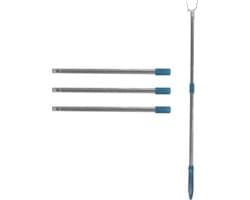 Telescopic Clothesline Support Retractable Clothesline Hanger Adjustable Dressing-Stick Clothes-Drying Hook Rod for Clothes Household 201cm - Drying Rack Clothing Organizer