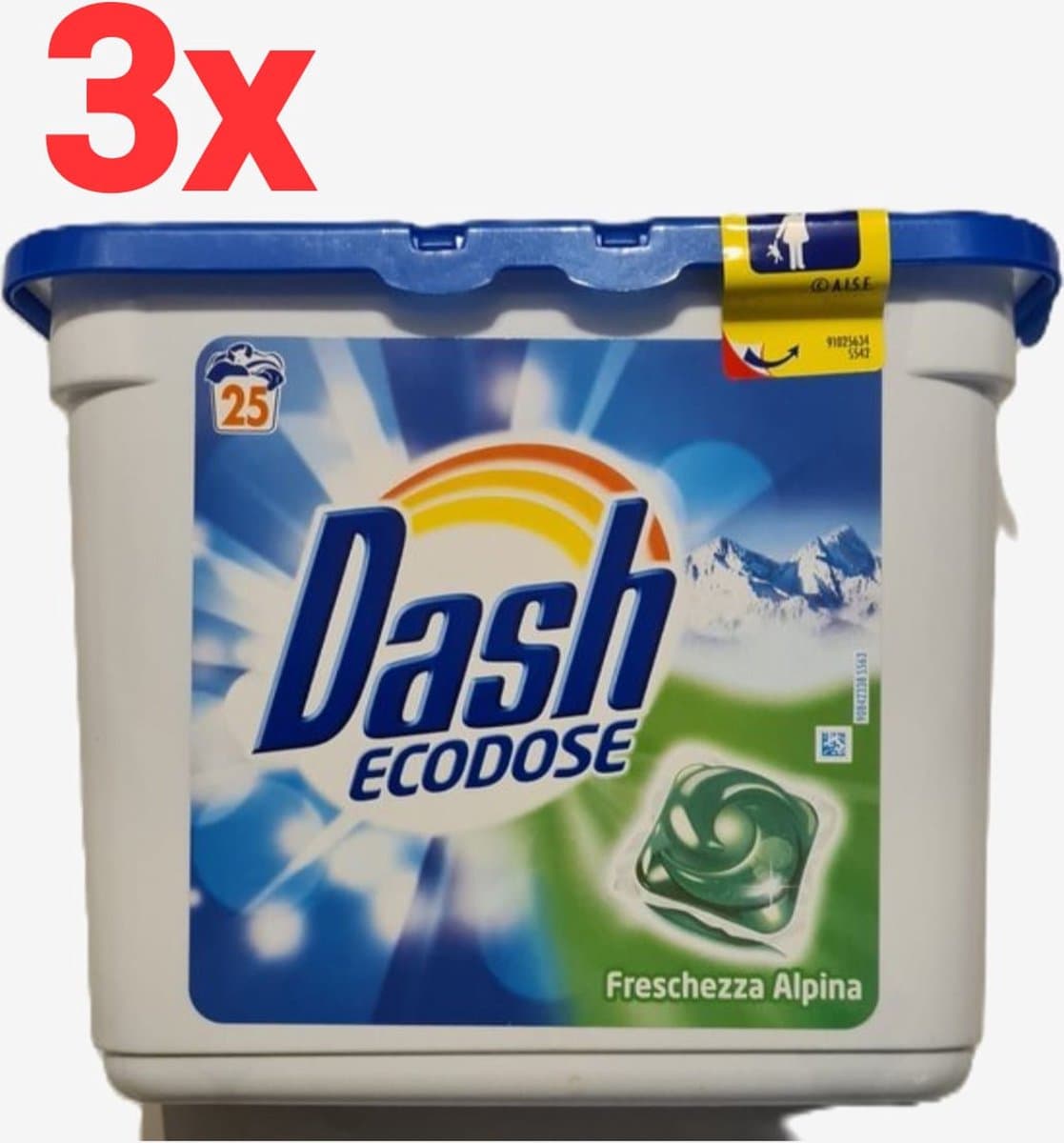 Dash pods Ecodose Alpina Pods - Wasmiddel - 75 wasbeurten (3x25 pods)- Voordeelverpakking — afbeelding 1