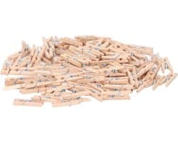 Houten Wasknijpers - Ambachtelijke Spelden - Kleding Ophangen - Voortreffelijk Vakmanschap - 100 Stuks - Houtkleur