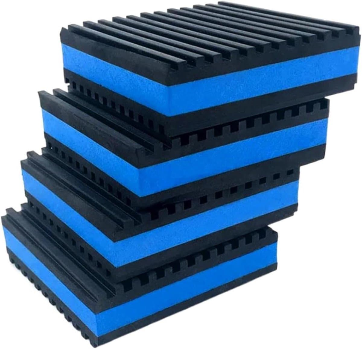 Trillingsdempers Wasmachine - Anti-slip Matten - Apparaten Stabiliseren - Schokabsorberend EVA - 4 Stuks 10cm - Zwart — afbeelding 1