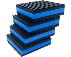 Trillingsdempers Wasmachine - Anti-slip Matten - Apparaten Stabiliseren - Schokabsorberend EVA - 4 Stuks 10cm - Zwart