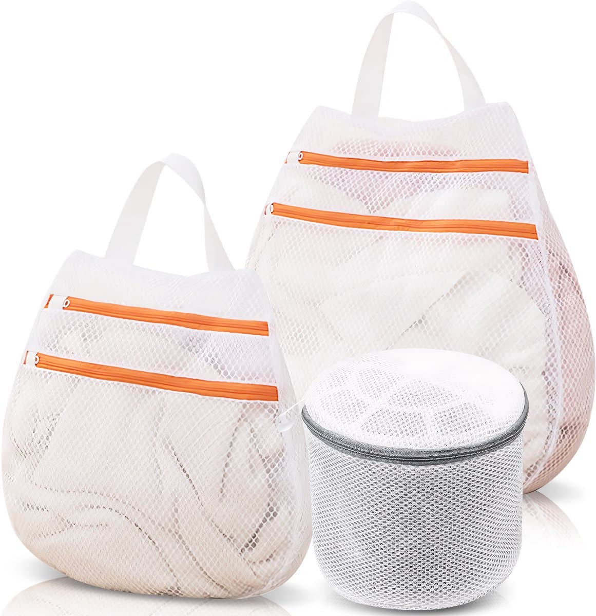 Upgrade Dubbele Rits Waszak Set - Honingraat Mesh Wasnetten voor Wasmachine - Beschermende Waszakken voor Kleding en Ondergoed - 3-delig Set — afbeelding 1