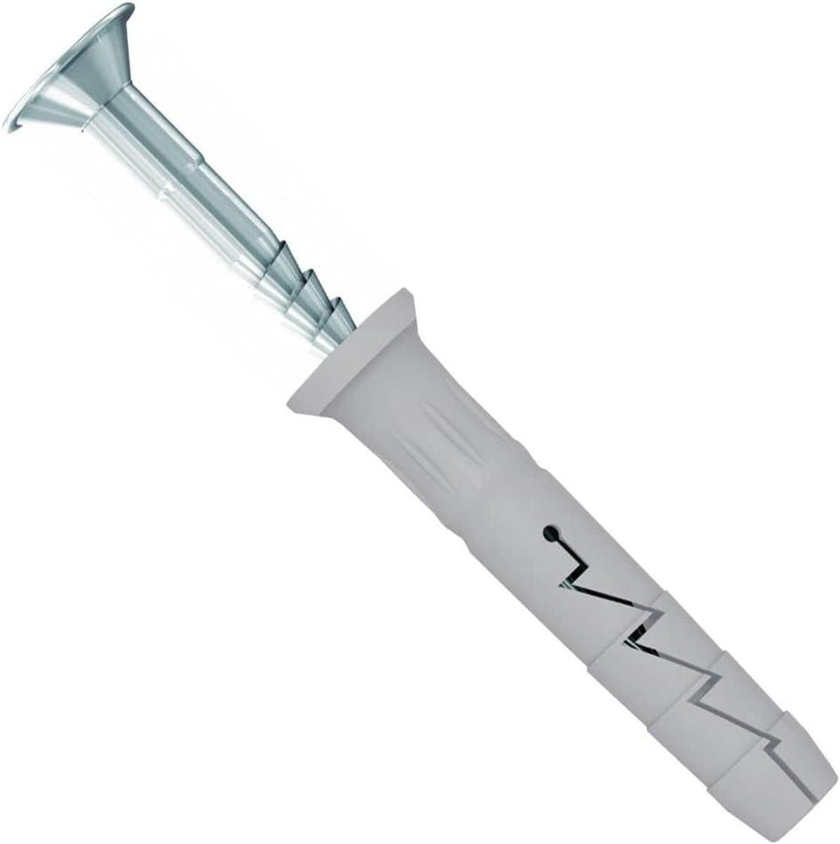 Muurankers - Hamerpluggen Nagelschroeven - Zware objecten bevestigen - Snelle hamermontage - 10x80mm - Grijs — afbeelding 1