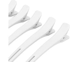 Haarspeld set - Eendenbek clips - Haarstyling thuis - Sterke grip - 12 stuks - Wit