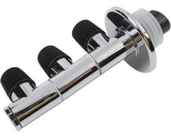 Wasmachine Afvoerconnector - Vloer Afvoer - Voorkomt Terugstroming - Drieweg Aansluiting - 32-46mm Pijpen - Grijs