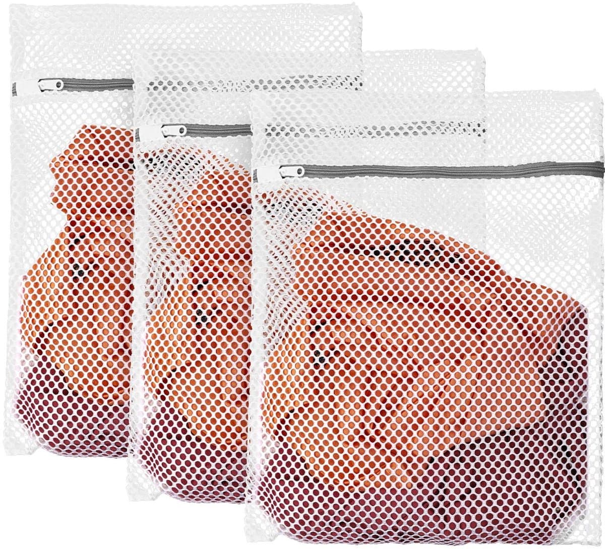Dailygoods- Waszak Groot - Waszakjes met Rits - Waszakken voor Wasgoed - Herbruikbare Waszak - 3 Stuks - Polyester 30x40 cm - Wasnet — afbeelding 1