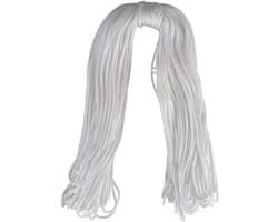 Waslijn Nylon Touw - Kledinglijn Slinger - Kleding Drogen - Strak Gevlochten - 50 meter - Wit