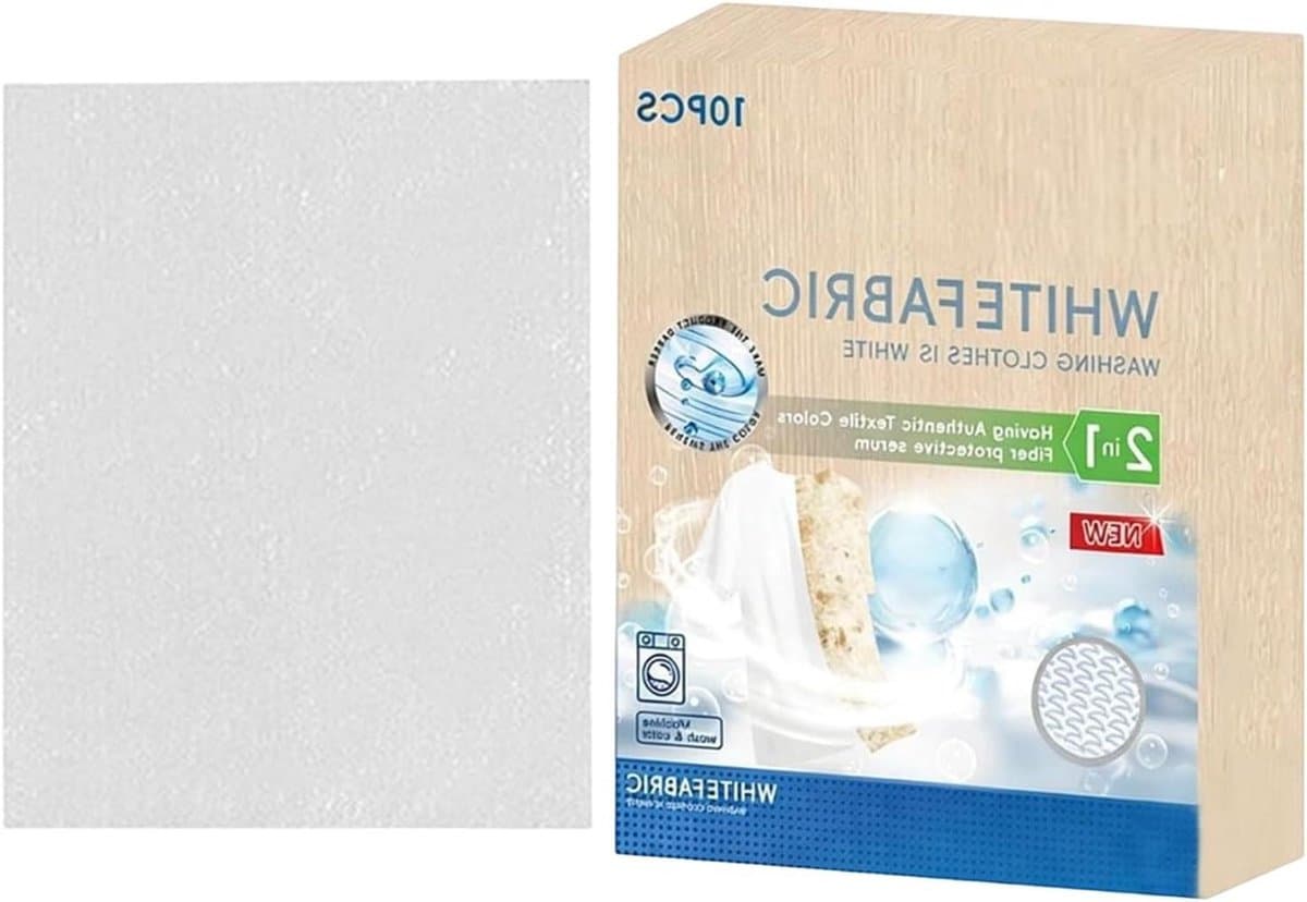 Textielverf tabletten - Kleur tabletten - Kleding opfrissen - Natuurlijke pigmenten - 10 vellen - Wit — afbeelding 1