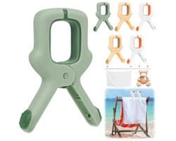 6 stuks kleurrijke strandhanddoekclips, grote plastic wasclips winddichte kledingspelden voor ligbedden, ligstoelen en dekens