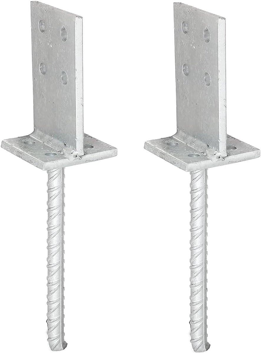 T-paaldrager - Paalhouder beton - Houten constructies verankeren - Thermisch verzinkt staal - 130x80mm brug 200mm anker — afbeelding 1