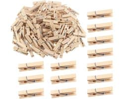 Set van 100 Mini Kledingknijpers van Hout - Kleine Wasknijpers voor Kleding, DIY en Knutselen