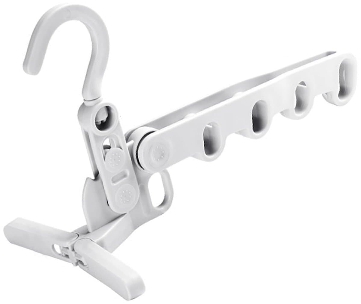 Dailygoods- Droogrek Stevig - Opvouwbaar - Draagbaar - 5 Ophanggaten - Voor Over de Deur - Duurzaam Kunststof - Kledingrek — afbeelding 1