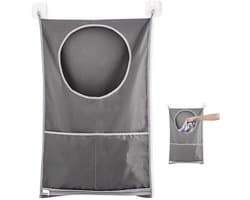 Allecto - Hangende Wasmand - WaszakOrganizer - Donkergrijs - Deur Waszak - Tas voor Slaapkamer Badkamer - Geschikt voor alle was - Donkergrijs - Laatste trends - Ruime capaciteit waszak.