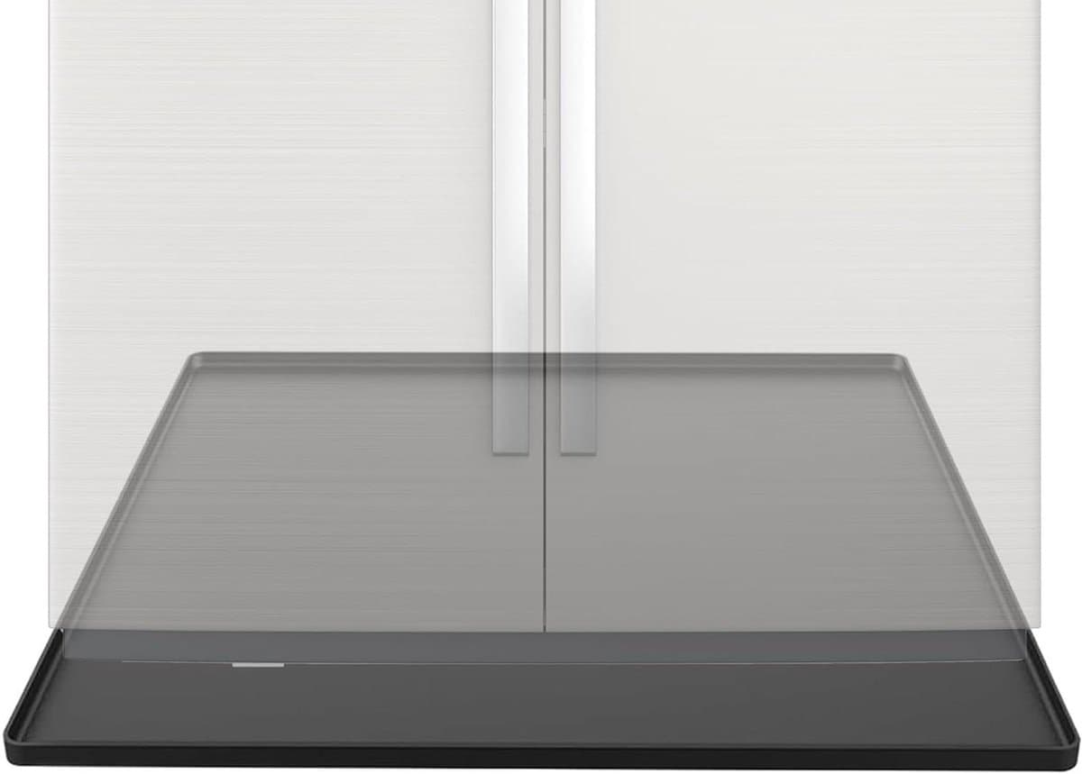 Koelkast vloermat - Wasmachine opvangbak - Vloerbescherming - Waterdicht siliconen - 60 x 60 cm - Grijs — afbeelding 1