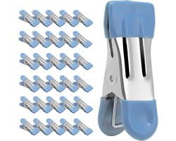 Kledingspelden - Wasknijpers Metalen - Was Drogen - Rubberen Coating - 30 Stuks - Blauw — afbeelding 1