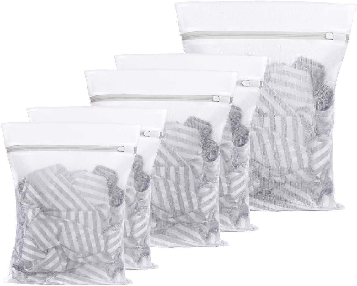 Wasnetten voor de wasmachine - 5 delige set voor delicate kleding, sokken, ondergoed en babykleding — afbeelding 1